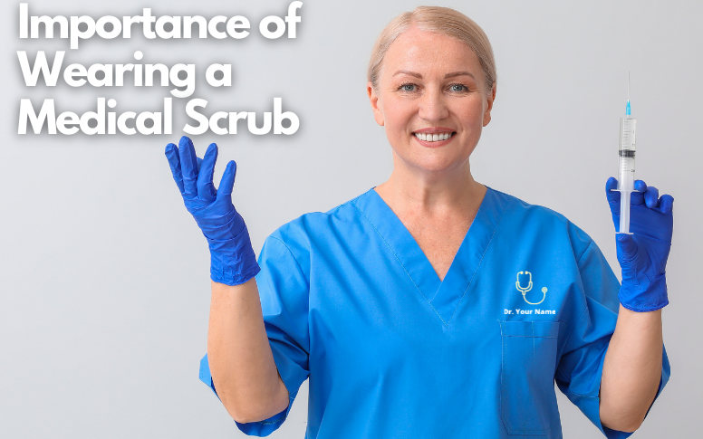 medical scrubs with name