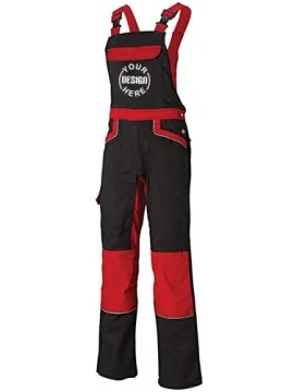 DuraPro Red Black Workwear Dungaree
