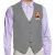Personalized Waiter Waist Coat Gray