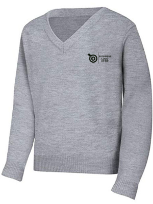 Crest Grey Winter V- Neck Sweater