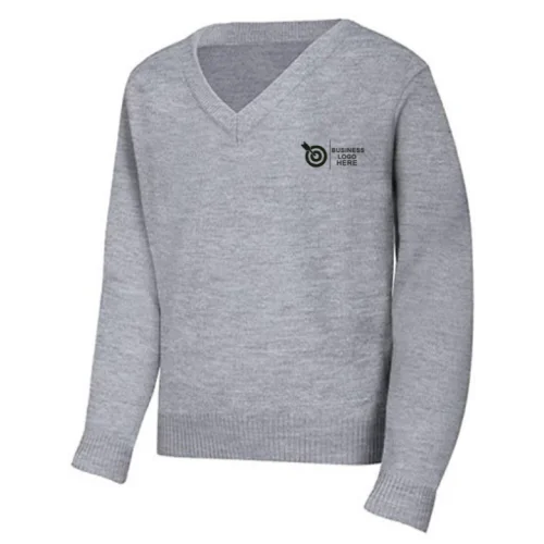 Crest Grey Winter V- Neck Sweater
