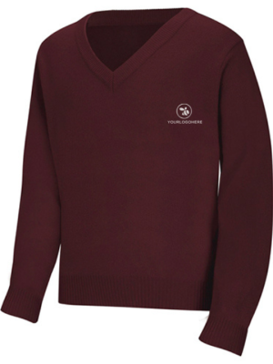 Crest Maroon Winter V- Neck Sweater