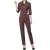 Wrap Style Workwear Set  Brown