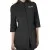 Elegant Zip-Front Salon Tunic Black