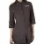 Elegant Zip-Front Salon Tunic Brown