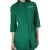 Elegant Zip-Front Salon Tunic Green
