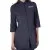 Elegant Zip-Front Salon Tunic Navy Blue