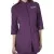 Elegant Zip-Front Salon Tunic Purple