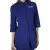 Elegant Zip-Front Salon Tunic Royal Blue