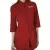 Elegant Zip-Front Salon Tunic Red