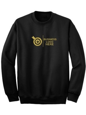 Crew Neck Black Customised Sweatshirt