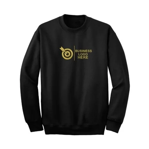 Crew Neck Black Customised Sweatshirt