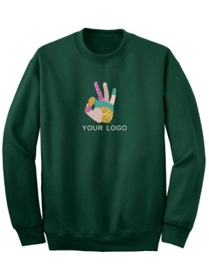 Crew Neck Forest Green Sweatshirt