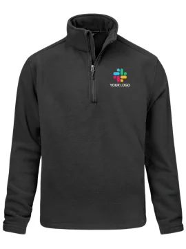 Customized Half Zipper Black Sweatshirt