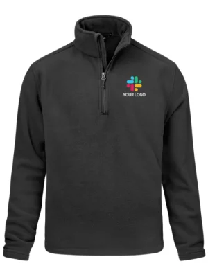 Customized Half Zipper Black Sweatshirt