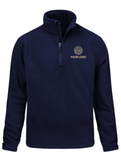 Customized Half Zipper Navy Blue Sweatshirt