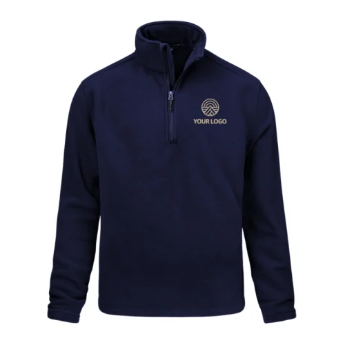 Customized Half Zipper Navy Blue Sweatshirt