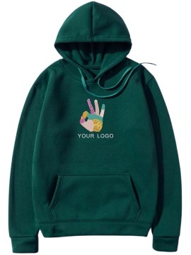 Customized Forest Green Hoodie