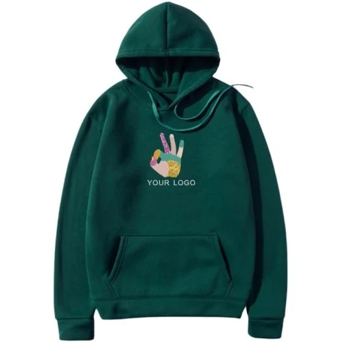 Customized Forest Green Hoodie