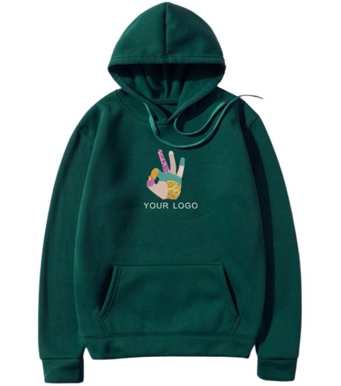 Customized Forest Green Hoodie