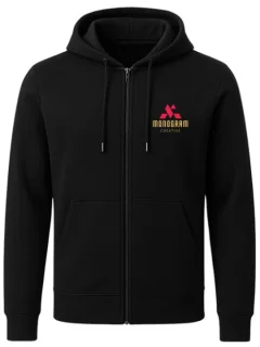 Personalized Full Zipper Hoodie Black