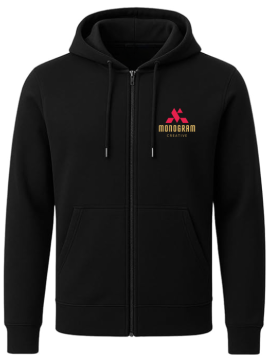 Personalized Full Zipper Hoodie Black
