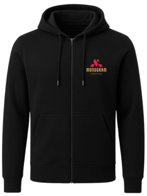 Personalized Full Zipper Hoodie Black