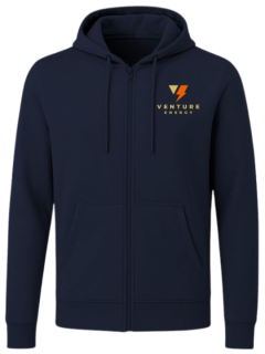 Personalized Full Zipper Hoodie Navy Blue