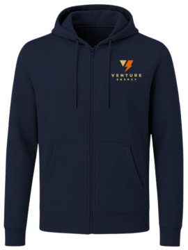 Personalized Full Zipper Hoodie Navy Blue