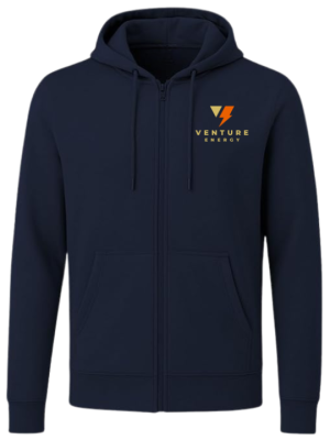 Personalized Full Zipper Hoodie Navy Blue