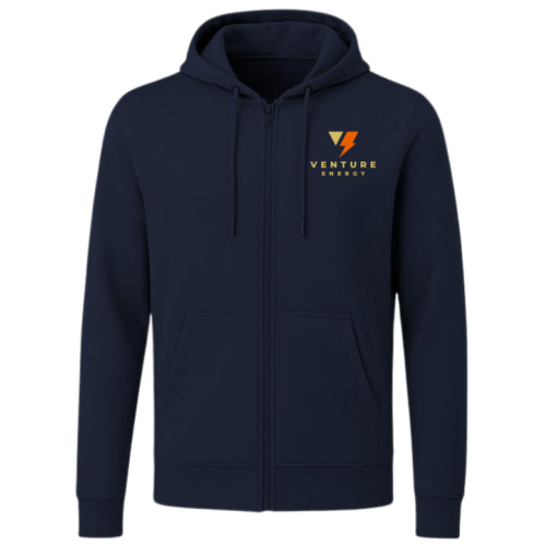 Personalized Full Zipper Hoodie Navy Blue