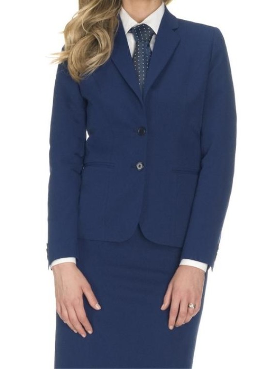 Blue coat and skirt uniform