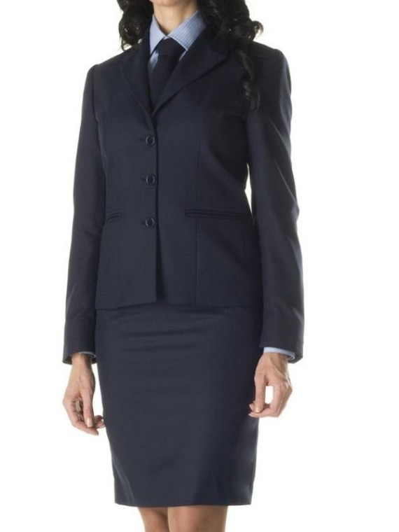 navy receptionist uniform coat and skirt