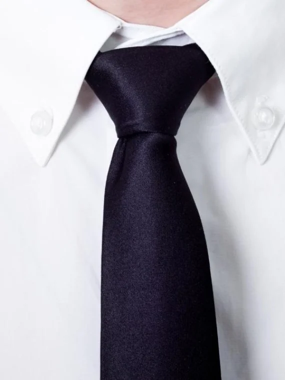 Personalized Solid Black Formal Tie