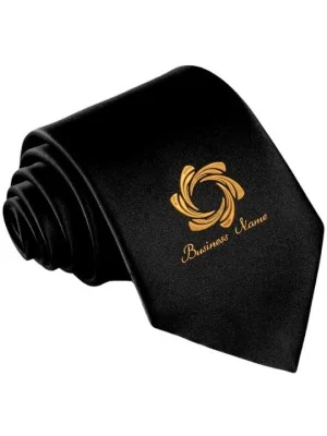 Personalized Solid Black Formal Tie Personalized Solid Black Formal Tie