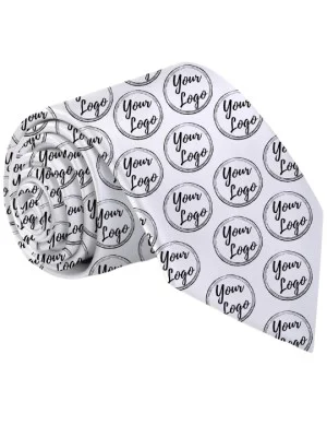 All Over Logo Customized Tie All Over Logo Customized Tie