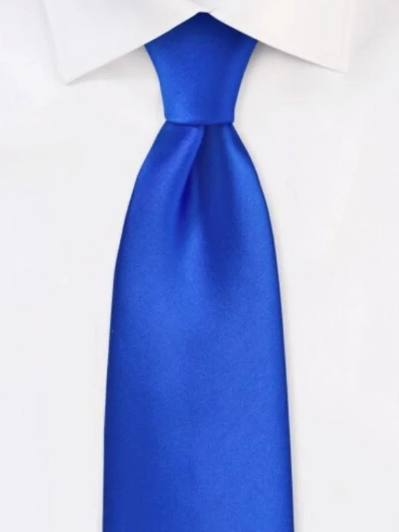 Personalized Solid Royal Blue Formal Tie