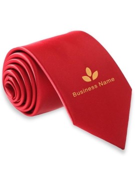 Monogrammed Red Tie