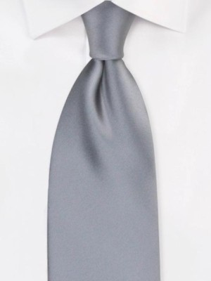 Personalized Solid Grey Formal Tie Personalized Solid Grey Formal Tie