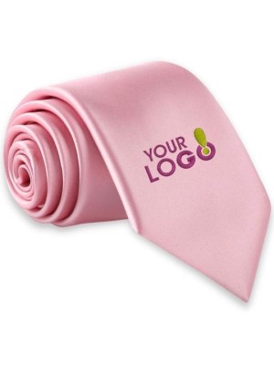 Personalized Solid Pink Formal Tie
