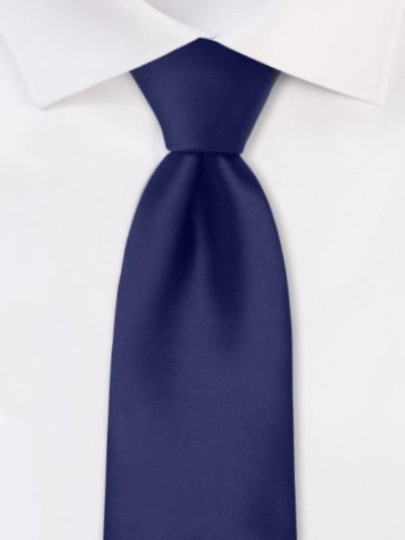 Solid Navy Blue Tie | Order Tie with Company Name & Logo