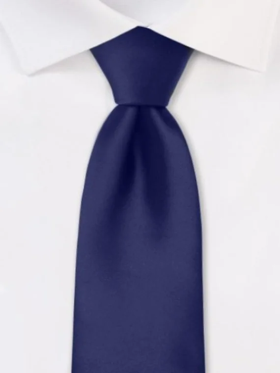 Personalized Solid Navy Blue Formal Tie