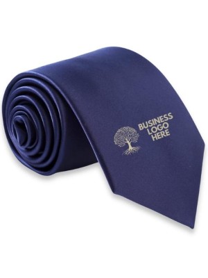 Personalized Solid Navy Blue Formal Tie