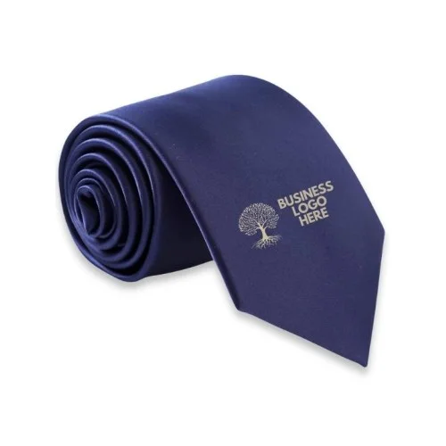 Personalized Solid Navy Blue Formal Tie