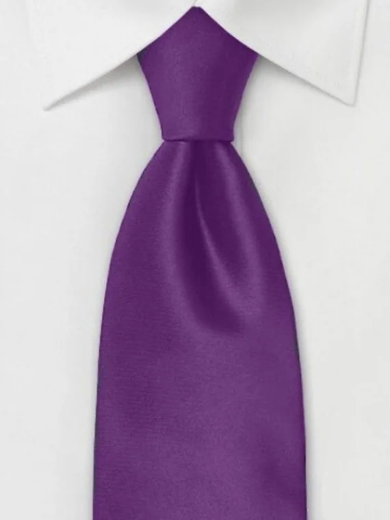 Personalized Solid Purple Formal Tie
