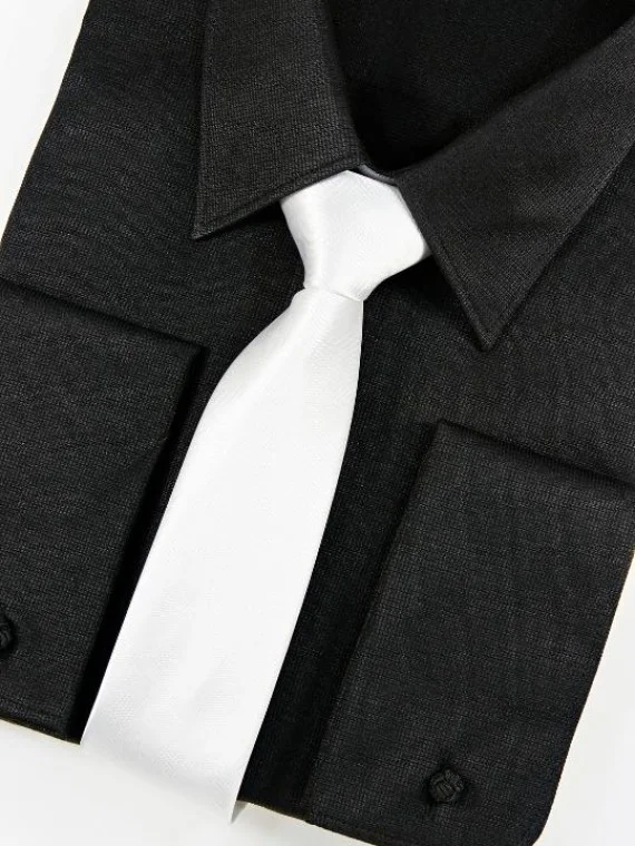 Trendy White Logo Tie