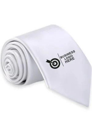 Trendy White Logo Tie Trendy White Logo Tie