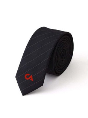 Diagonal Stripe Customized Black Tie