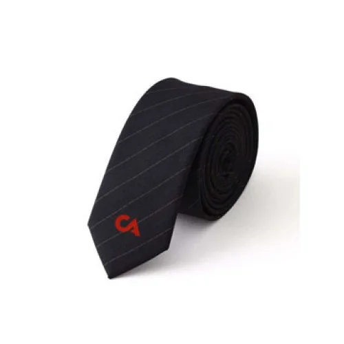 Diagonal Stripe Customized Black Tie