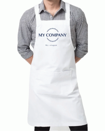 Professional Kitchen Apron with Customized Logo Professional Kitchen Apron with Customized Logo